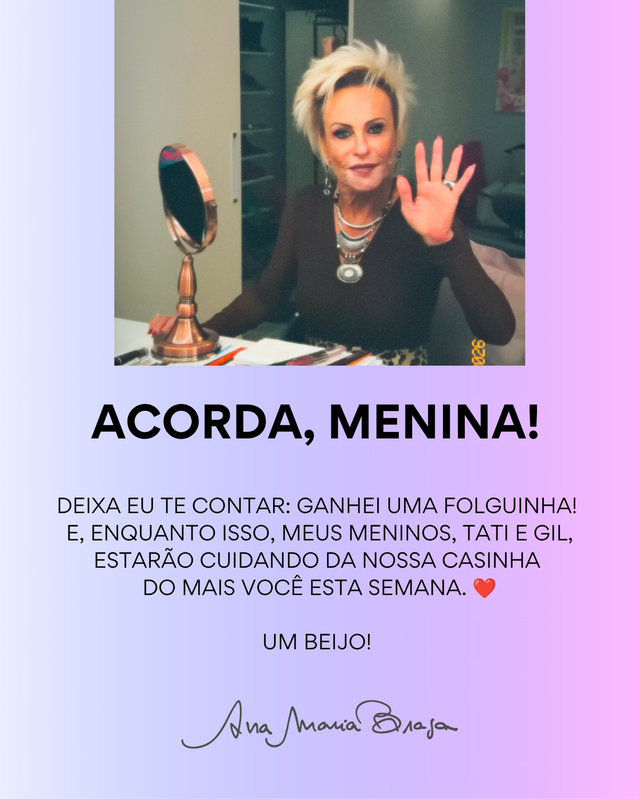 Reprodução: Instagram/@anamariabragaoficial