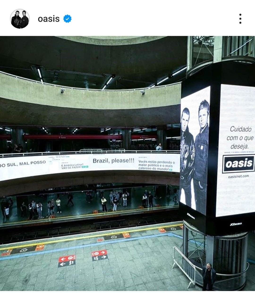 Reprodução: Instagram/Oasis