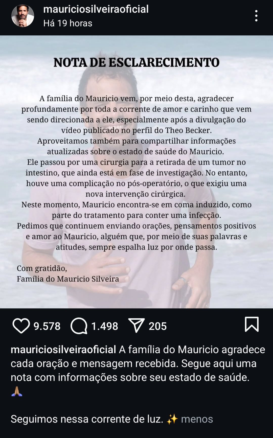 Reprodução/@mauriciosilveiraoficial