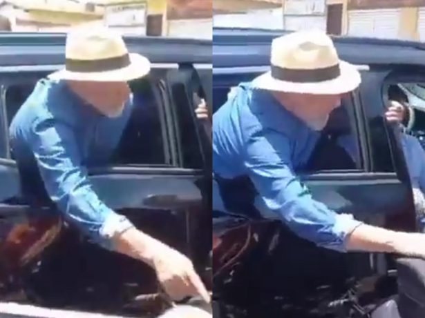 Segurança prende dedo de Lula no carro durante encontro com apoiadores. Veja!