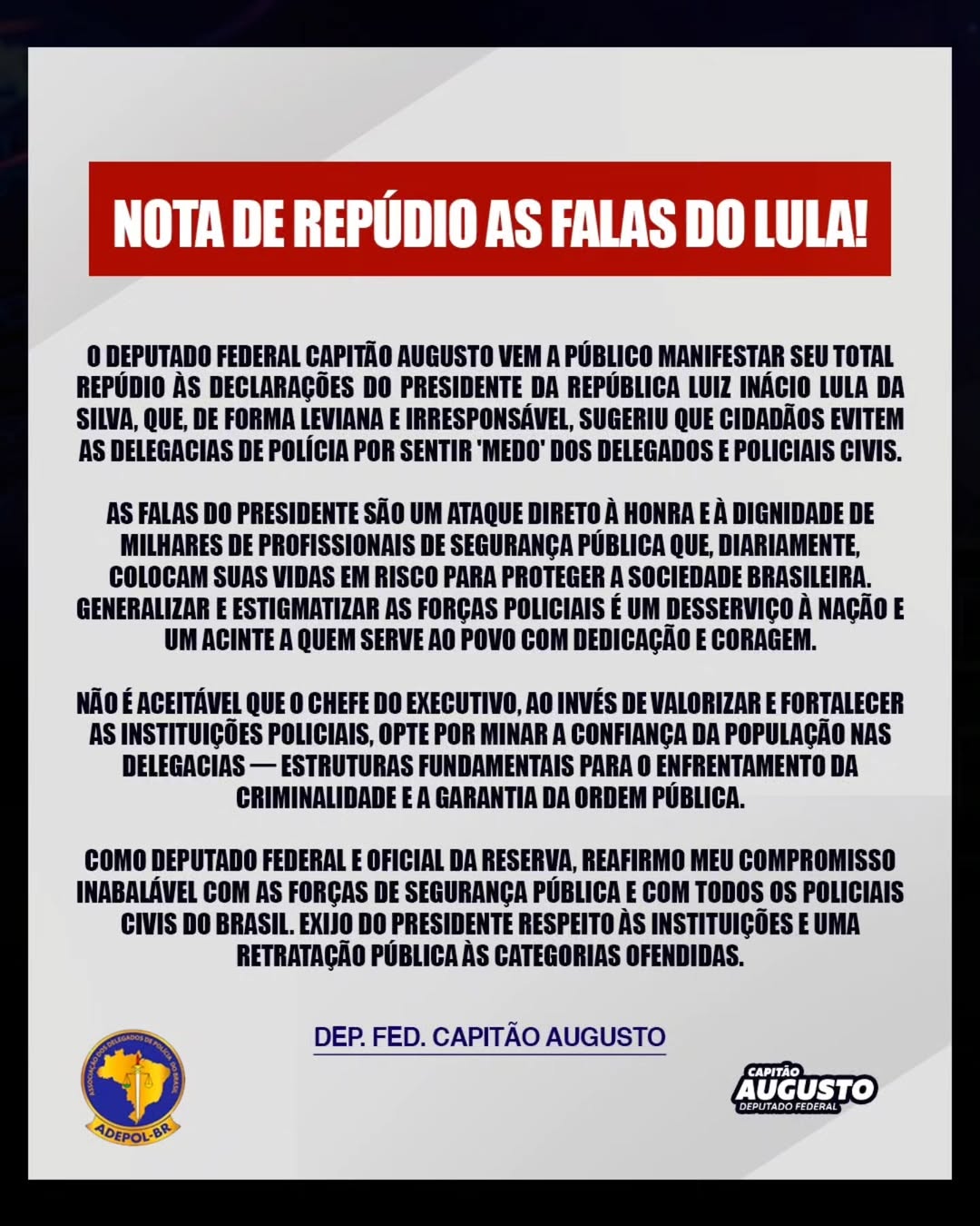 Reprodução: Instagram/@adepol_br