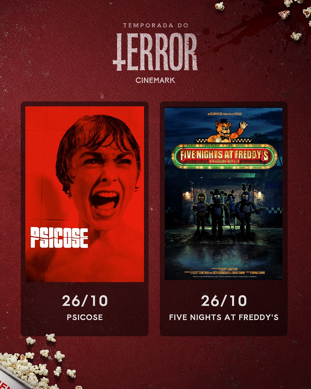 Reprodução Instagram @cinemarkoficial Reprodução Instagram @cinemarkoficial