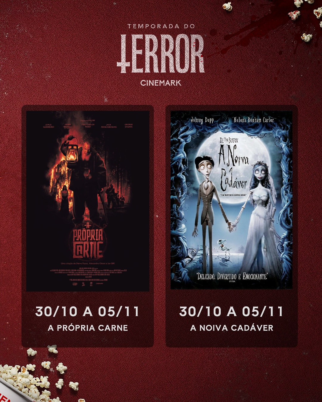 Reprodução Instagram @cinemarkoficial Reprodução Instagram @cinemarkoficial
