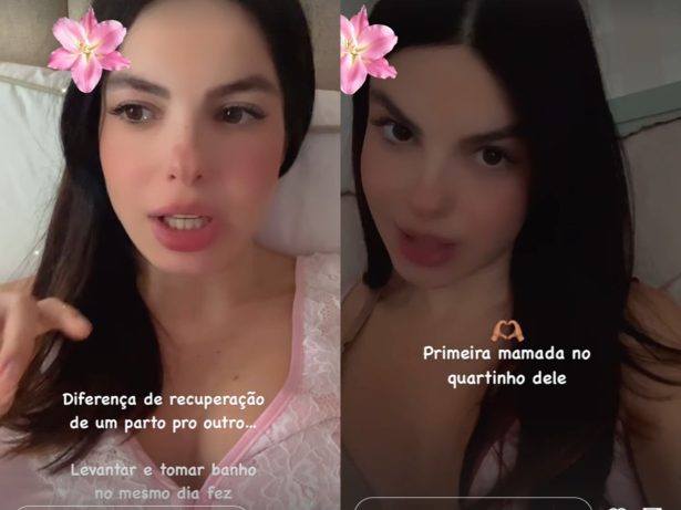 Sthefany Brito comenta diferença no pós-parto do segundo filho: “Melhor”