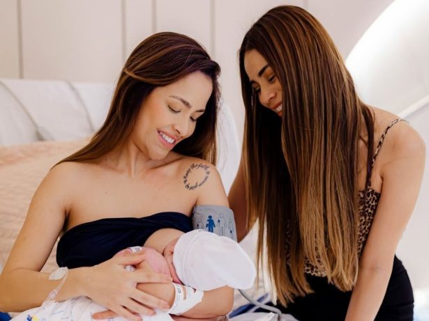 Lexa se emociona ao apoiar amiga, Gabi Luthai, em seu segundo parto