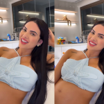 Emily Garcia comenta gravidez e afirma que Leo Dias já sabia : “Ele respeitou”