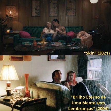 Absolutamente cinema! Confira as referências a filmes nos clipes de Sabrina Carpenter 5 Referência a "Brilho Eterno de ema Mente sem Lembranças" (2001) no clipe "Skin" (2021)