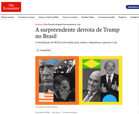 Revista The Economist sobre tarifaço de Trump: “Chocante agressão”