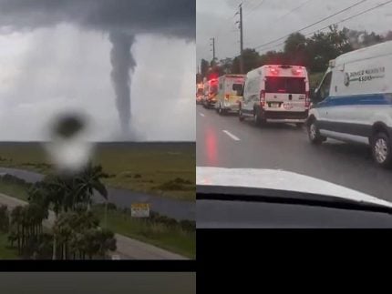 Furacão Milton chega com tornados na Flórida e assusta moradores