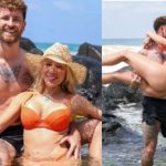 Em clima de despedida, Karoline Lima e Léo Pereira fazem ensaio em Noronha