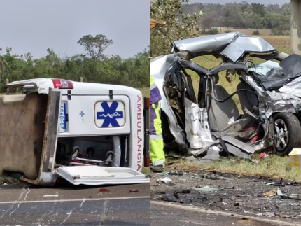 Três mulheres morrem em acidente com ambulância que se partiu ao meio em SP