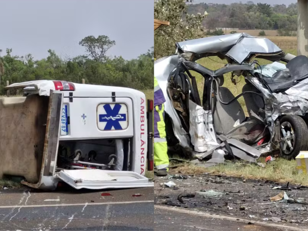 Três mulheres morrem em acidente com ambulância que se partiu ao meio em SP