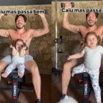 Eliezer mostra acidente doméstico da filha e tranquiliza seguidores: “Caiu, mas passa bem”