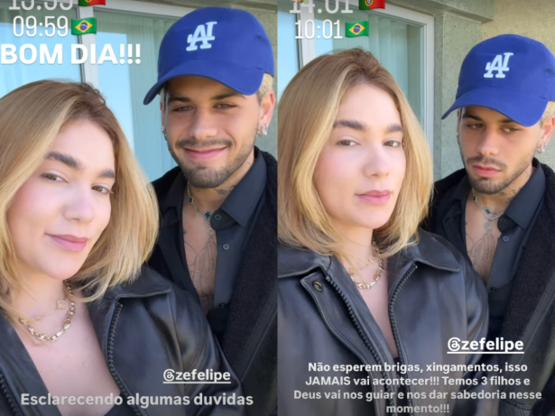 Virginia e Zé Felipe aparecem juntos após fim do casamento e revelam: “choramos a noite toda”