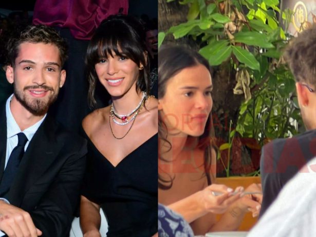 Bruna Marquezine e João Guilherme são flagrados almoçando juntinhos e agitam rumores
