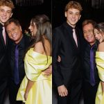 Neta mais velha de Leonardo apresenta o namorado para o avô no dia da festa de 15 anos