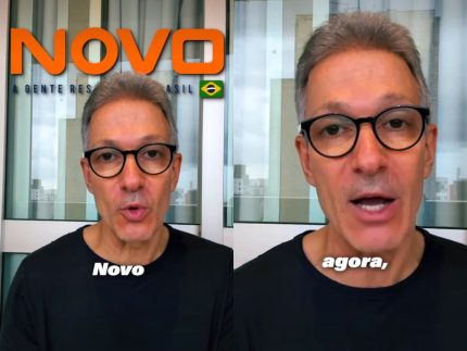 Zema declara voto em Flávio Bolsonaro e pede derrota de Lula no 2º turno