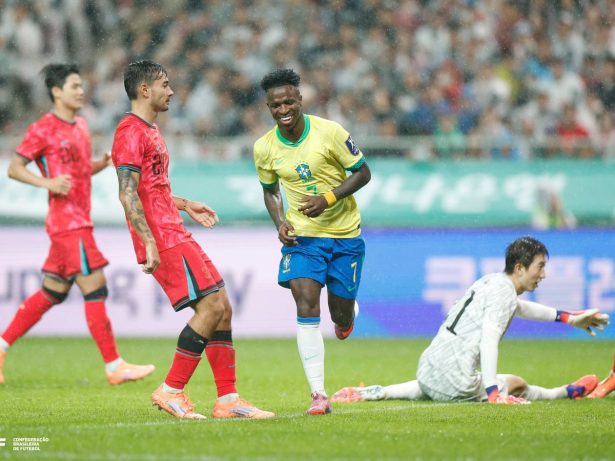 Vini Jr. dedica gol ao povo brasileiro após goleada sobre a Coreia do Sul