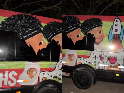 Van personalizada com adesivos de Hytalo Santos é abandonada