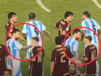 Jogador do Grêmio dá tapa em Messi durante jogo das eliminatórias