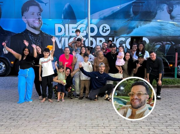Victor Hugo une sucesso e família em viagem especial de férias