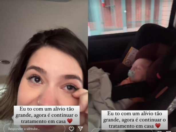 Viih Tube chora ao voltar para casa com o filho após alta: “Alívio”