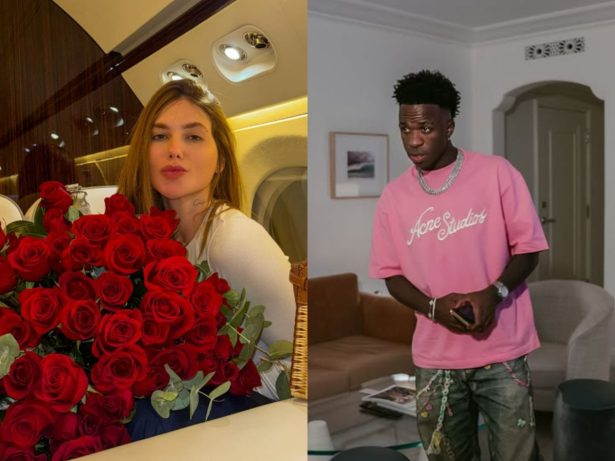 Enquanto falava com modelo, Vini Jr. curtiu post da Grande Rio sobre Virginia