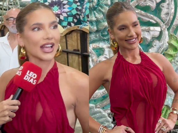 Virginia conhece barracão da Grande Rio e promete levar filhos para assistir desfile