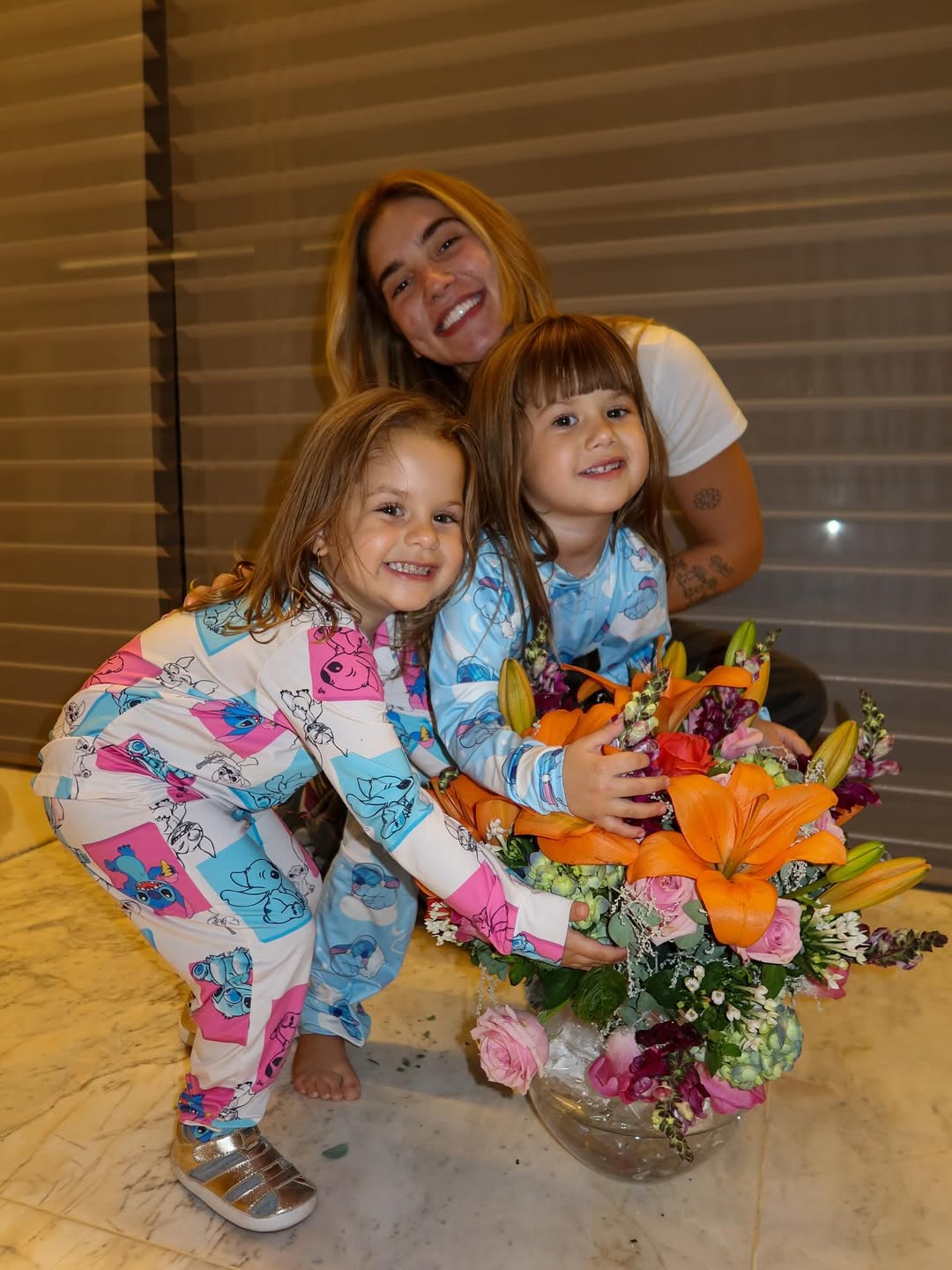 Virginia e as filhas Maria Alice e Maria Flor