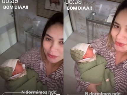 Virginia conta que não conseguiu dormir na primeira noite após nascimento do filho