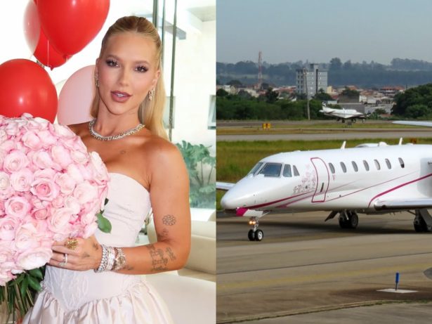 Virginia repagina jatinho milionário, mas mantém adesivo de Zé Felipe; veja fotos
