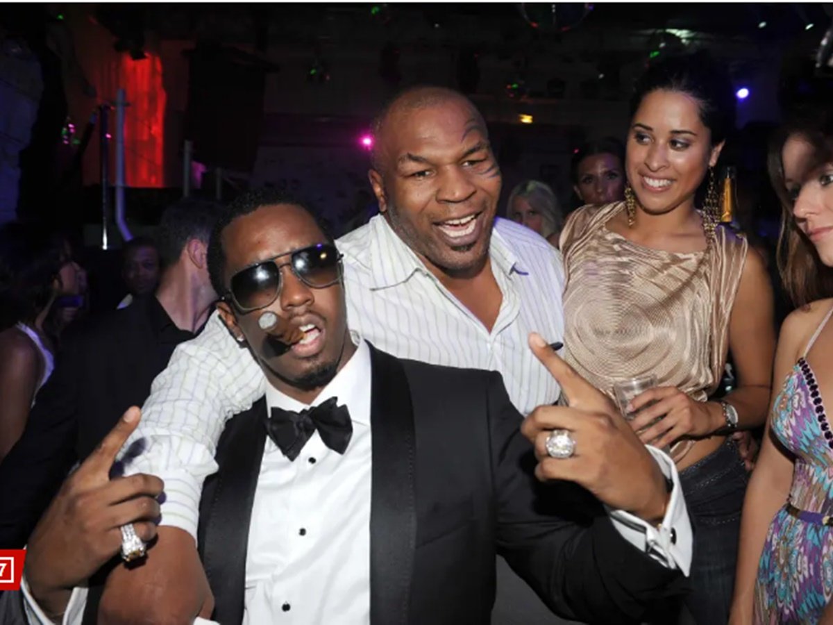 Diddy e Mike Tyson na boate 'VIP Room' durante o 61º Festival Internacional de Cinema em Cannes em 19 de maio de 2008. (Crédito: ABACAUSA.COM)