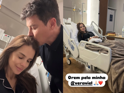 Esposa de Rodrigo Faro é hospitalizada após encontrar nódulo na coxa e ator pede orações