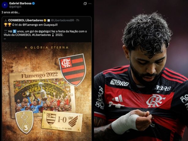 Gabigol relembra título da Libertadores pelo Flamengo em dia decisivo para o clube