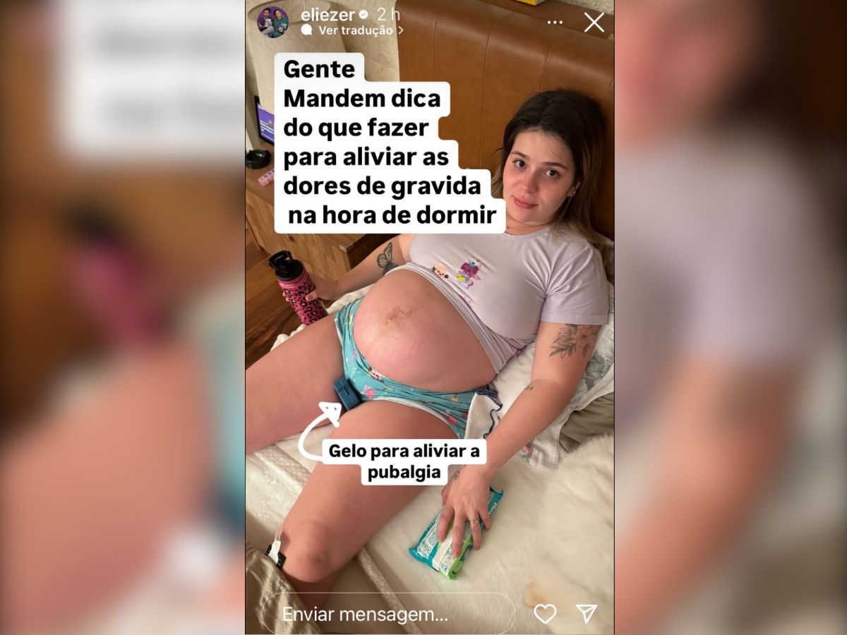 Eliezer compartilha story de Viih Tube com gelo na púbis e pede dicas / Reprodução Instagram