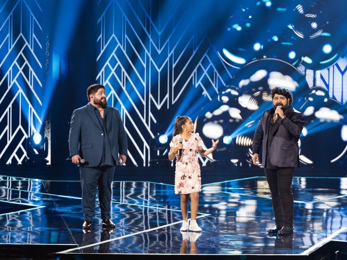 Gravação do DVD de 20 anos da dupla César Menotti e Fabiano tem momento de emoção com a apresentação de Juju Menotti, filha de 11 anos de Fabiano (Divulgação)