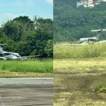 Avião de pequeno porte sai da pista do Aeroporto Campo de Marte, em São Paulo