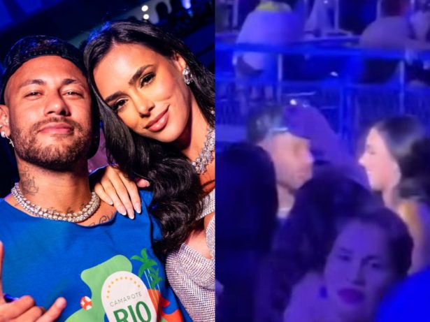 Neymar e Bruna Biancardi esbanjam romance na Sapucaí durante o Carnaval