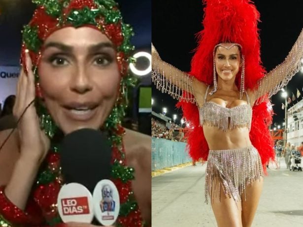 Deborah Secco revela que passou perrengue e improvisou fantasia antes de sair no Salgueiro