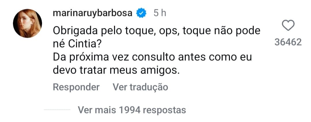 Reprodução: Instagram/Cíntia Chagas