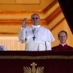 Francisco no dia em que foi anunciado como Papa