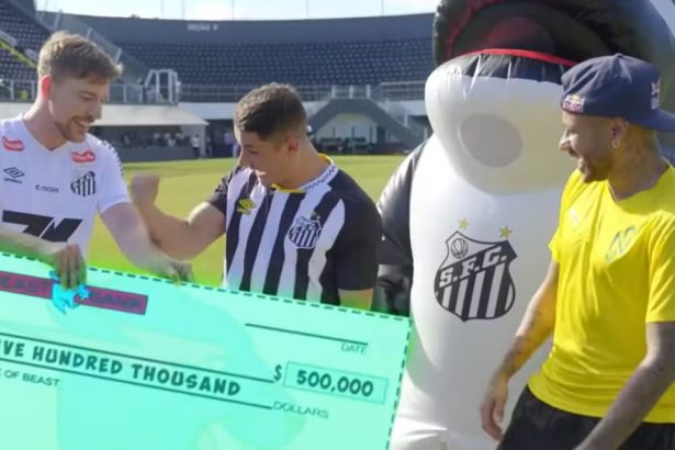 Neymar é superado por anônimo e perde desafio milionário proposto por influenciador