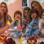 Virginia celebra aniversário de Maria Alice com café da manhã em família
