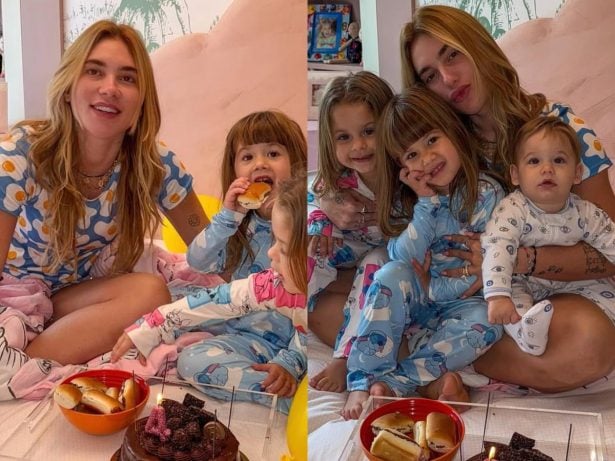 Virginia celebra aniversário de Maria Alice com café da manhã em família