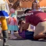 Pai derruba criança durante apresentação junina após briga entre filhos em escola