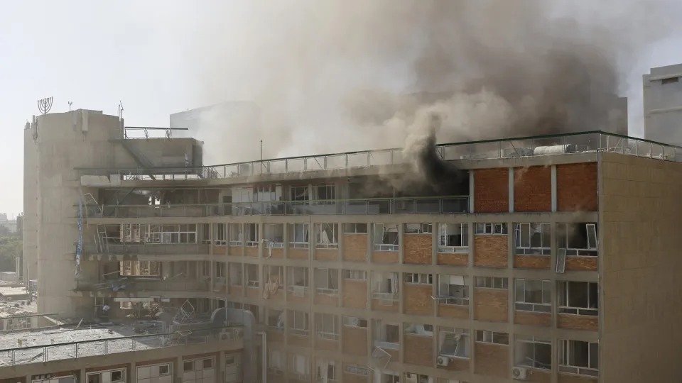 Hospital Soroka após ataque do Irã (Divulgação)