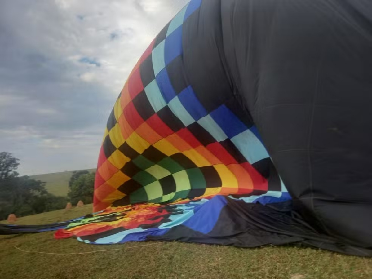 Balão faz pouso em Sorocaba (Reprodução/Divulgação)