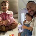 Neymar se derrete pela filha, Helena, vestida para festa junina: “Princesinha linda”