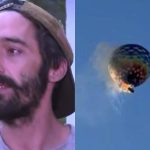 Sobrevivente de queda de balão se ajoelhou em frente à igreja logo após acidente