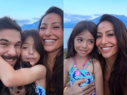 Sabrina Sato aproveita dia em família com Nicolas Prattes e Zoe na Suíça